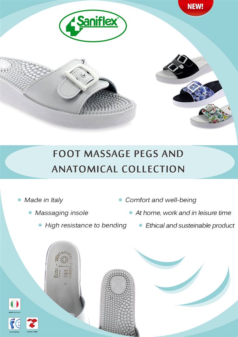 Foot massage pegs and anatomical collection