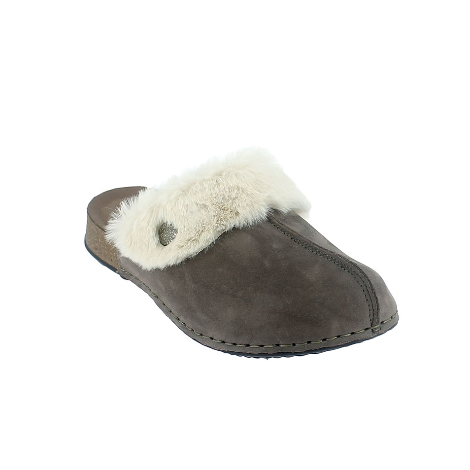 "Linea natural" Ciabatta invernale donna suola effetto sughero "Linea natural" Ciabatta invernale donna suola effetto sughero