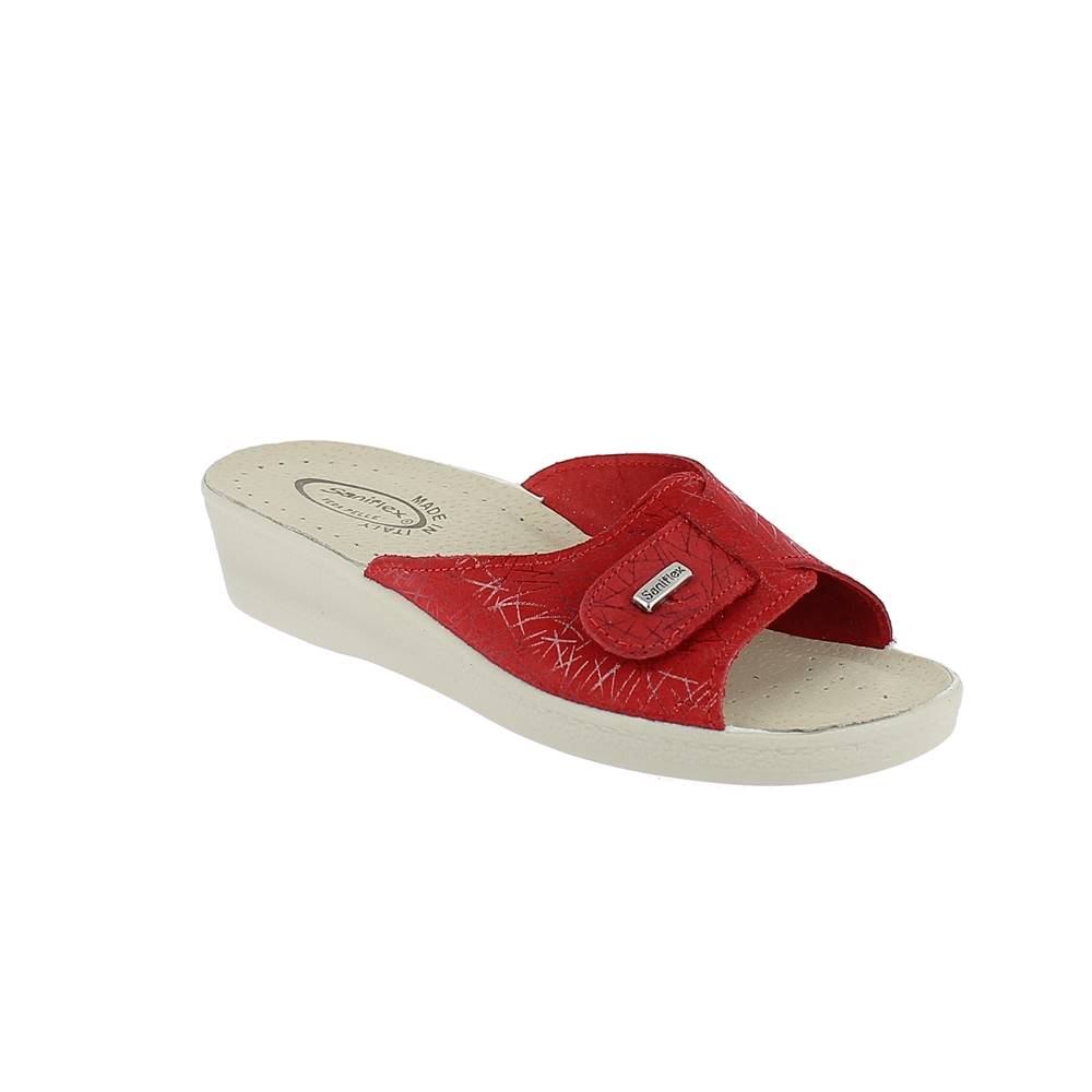 Art. 60437-10 Summer mule for women with velcro fastener. Narrow outsole