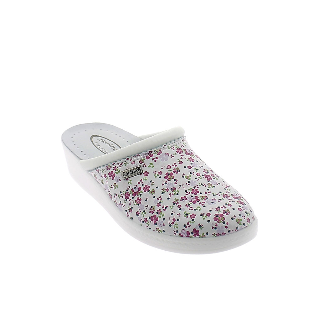"Floral " line Slipper for women with closed toe upper and padded insole.