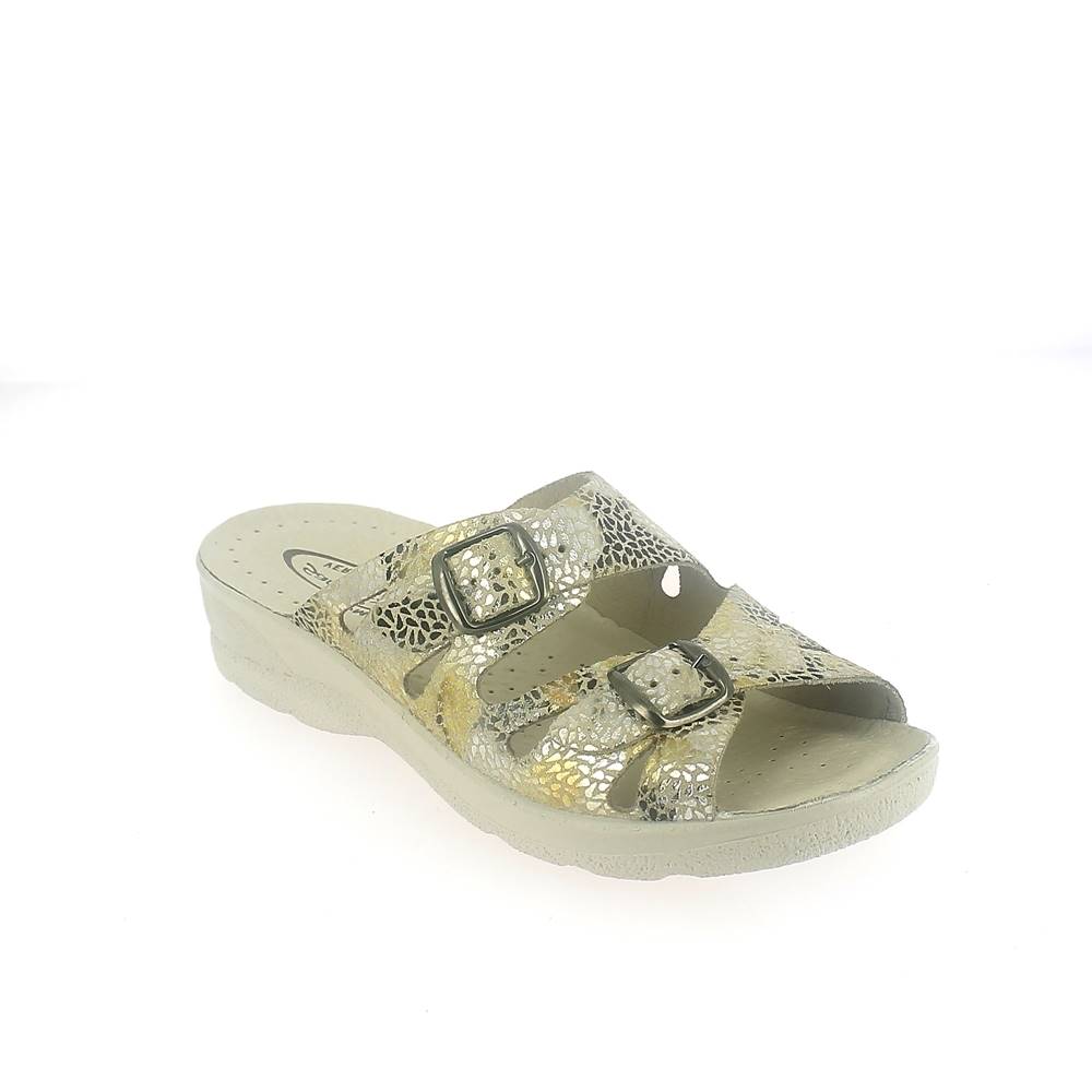 Art. 83335-10 Summer comfort  slipper for women. Upper with buckles. Padded insole. Wide fit