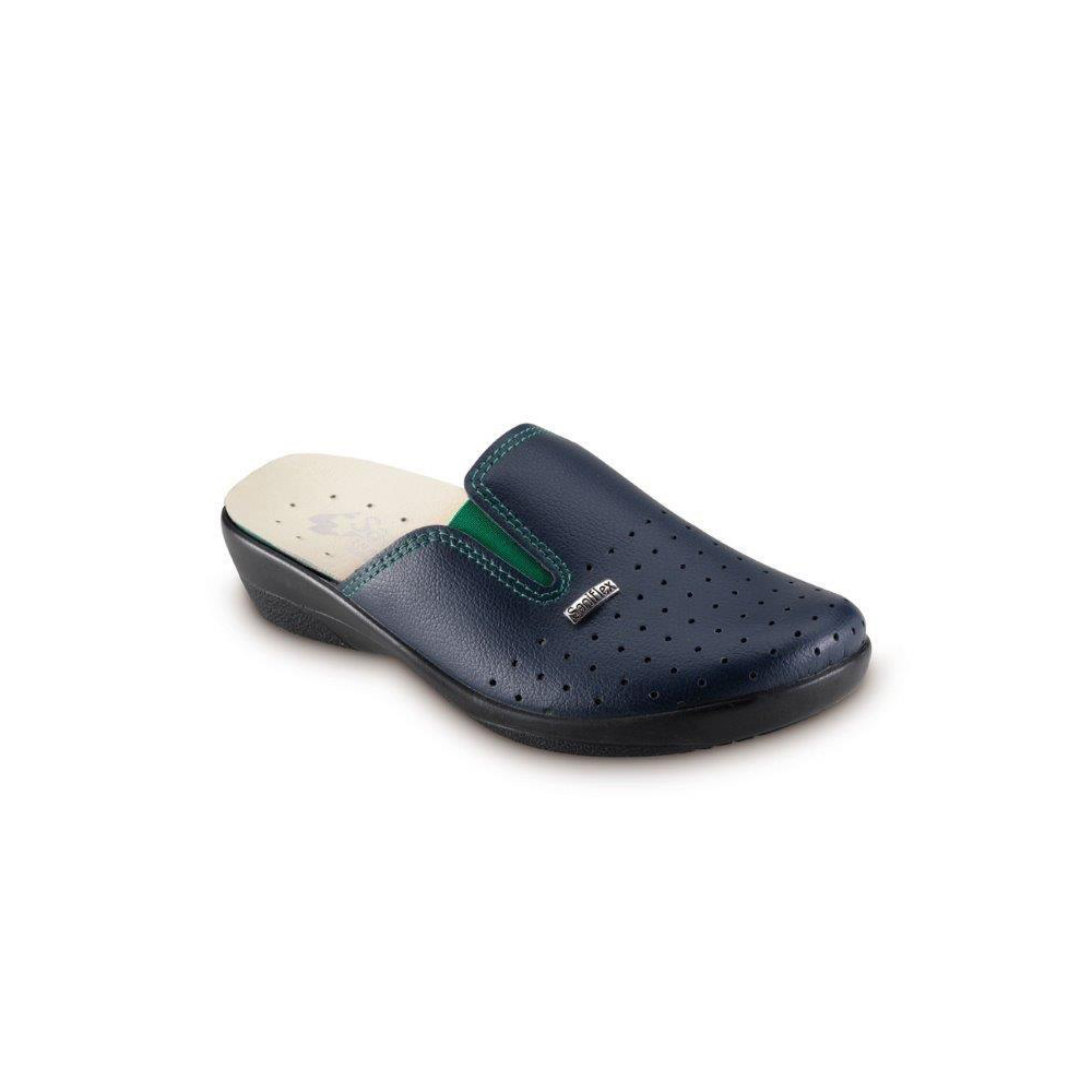 Ciabatta sanitaria certificata in pelle donna, sottopiede estraibile made in Italy Ciabatta sanitaria certificata in pelle donna, sottopiede estraibile made in Italy