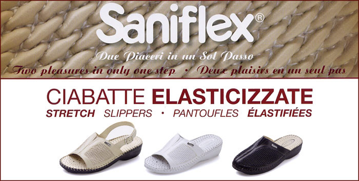 Sanitary shoes Saniflex: elasticized slippers 