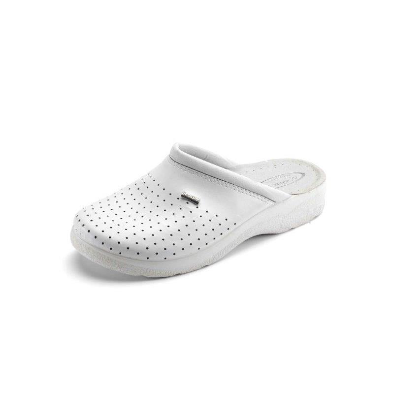 Leatherette and microfiber medical slipper for men - with padded insole