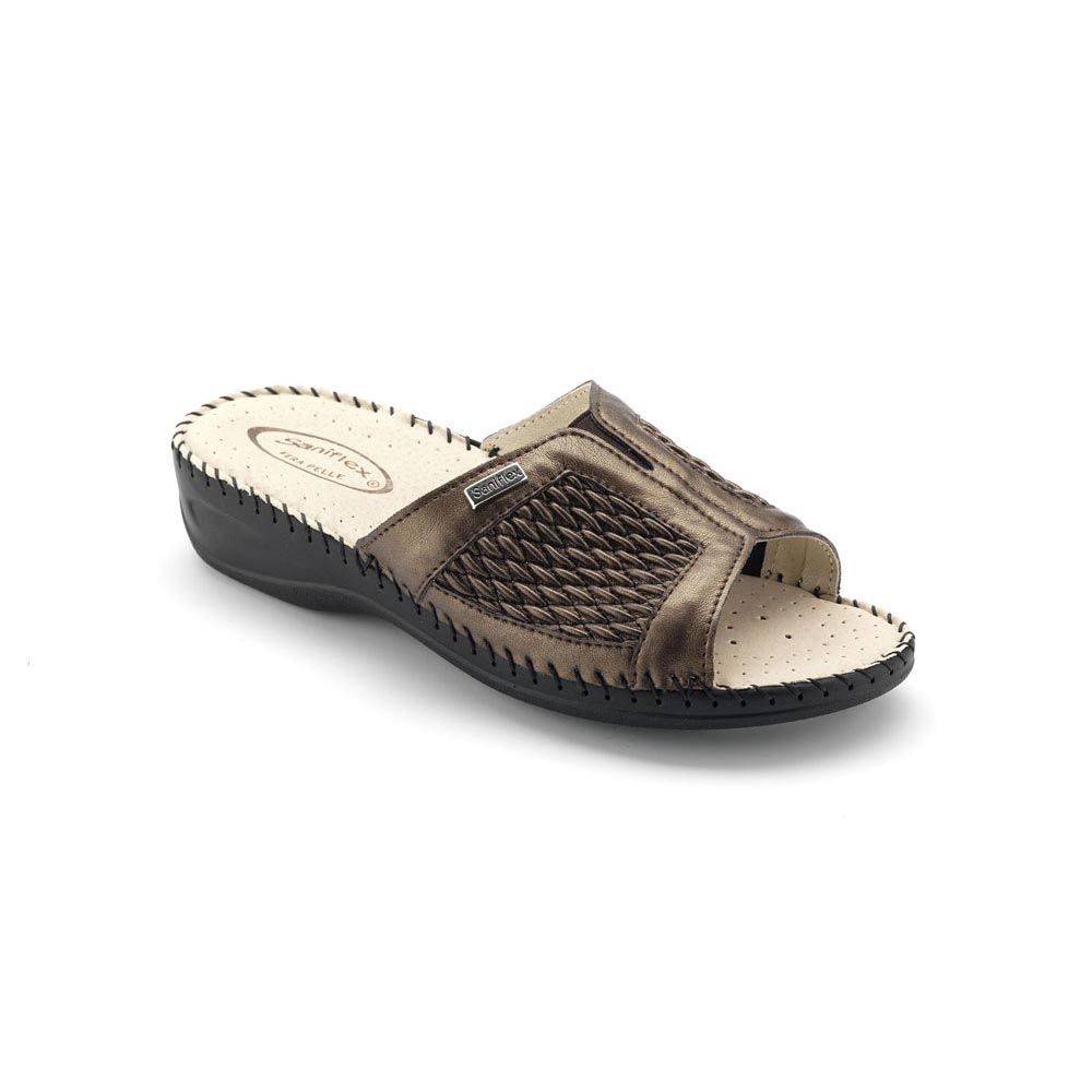 Hand sewn Slipper for women, with Laminated Stretch Upper Hand sewn Slipper for women, with Laminated Stretch Upper