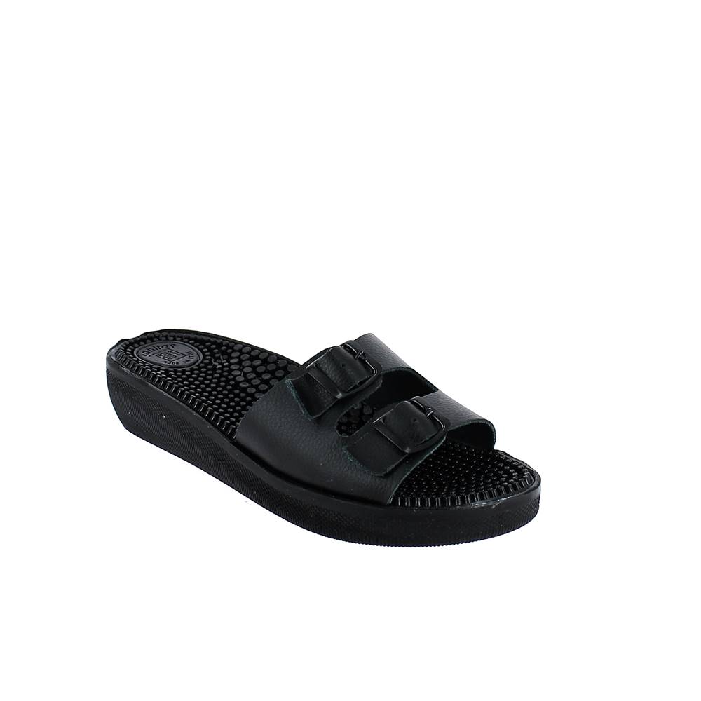 Art. 1025-6 Ciabatta estiva donna in vera pelle con sottopiede pioli