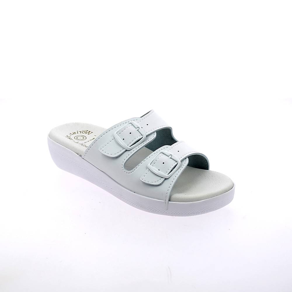Art. 1381-11 - Two buckles slipper for women. Lung upper. Anataomical "Worishofer" fussbett insole 