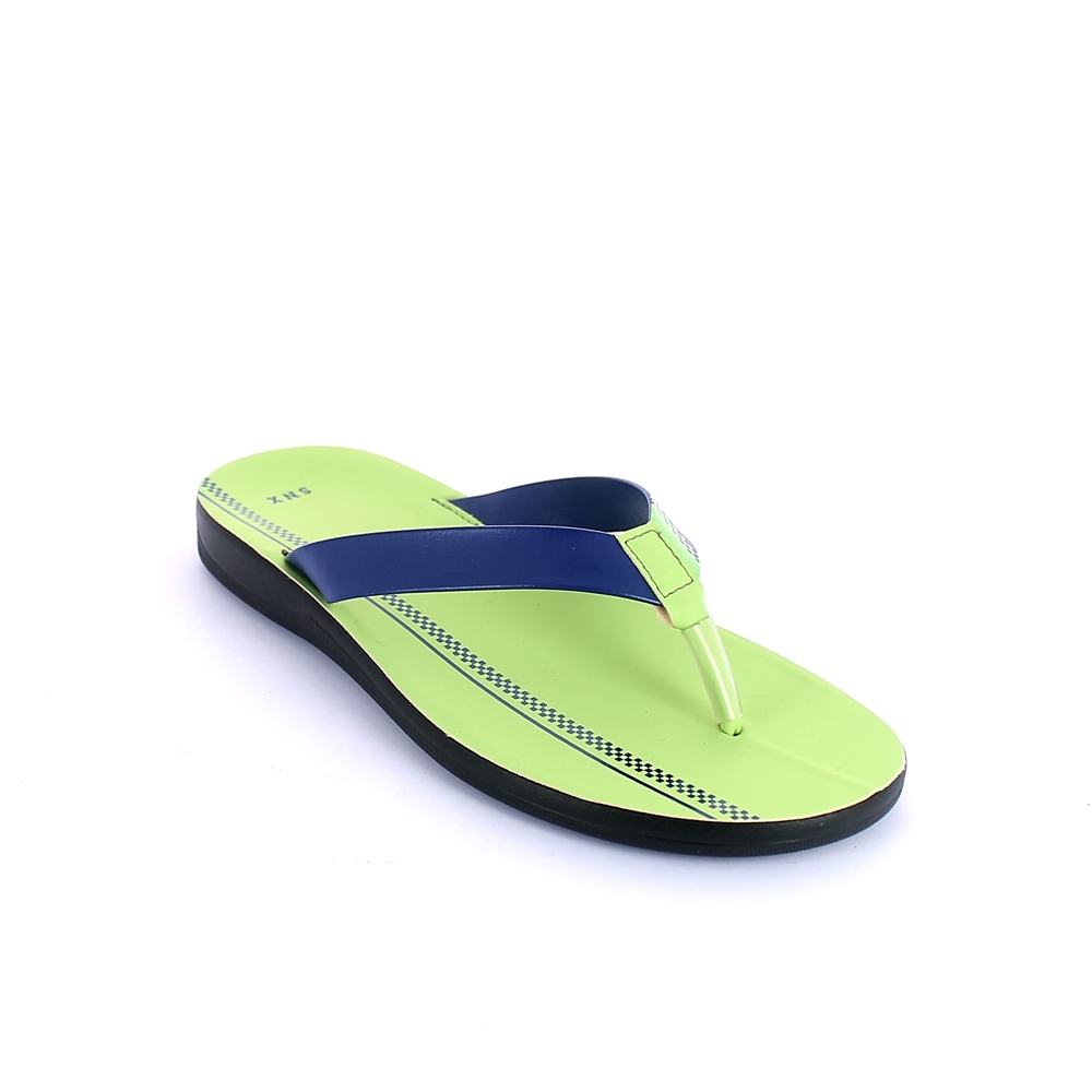 Thong mule for men with injected polyurethane sole