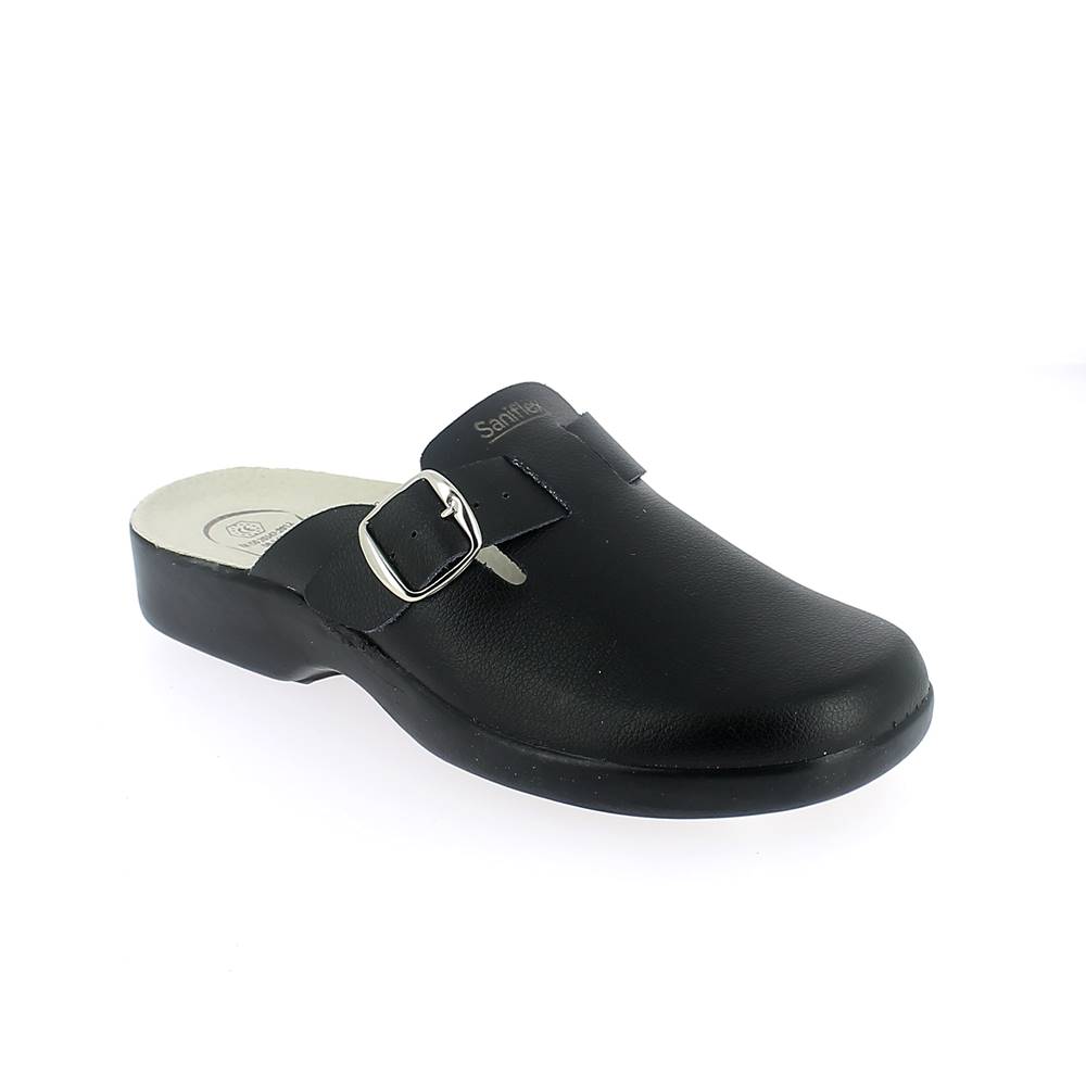ART. 2930-10 Leather upper certified medical slipper,with buckle, for men