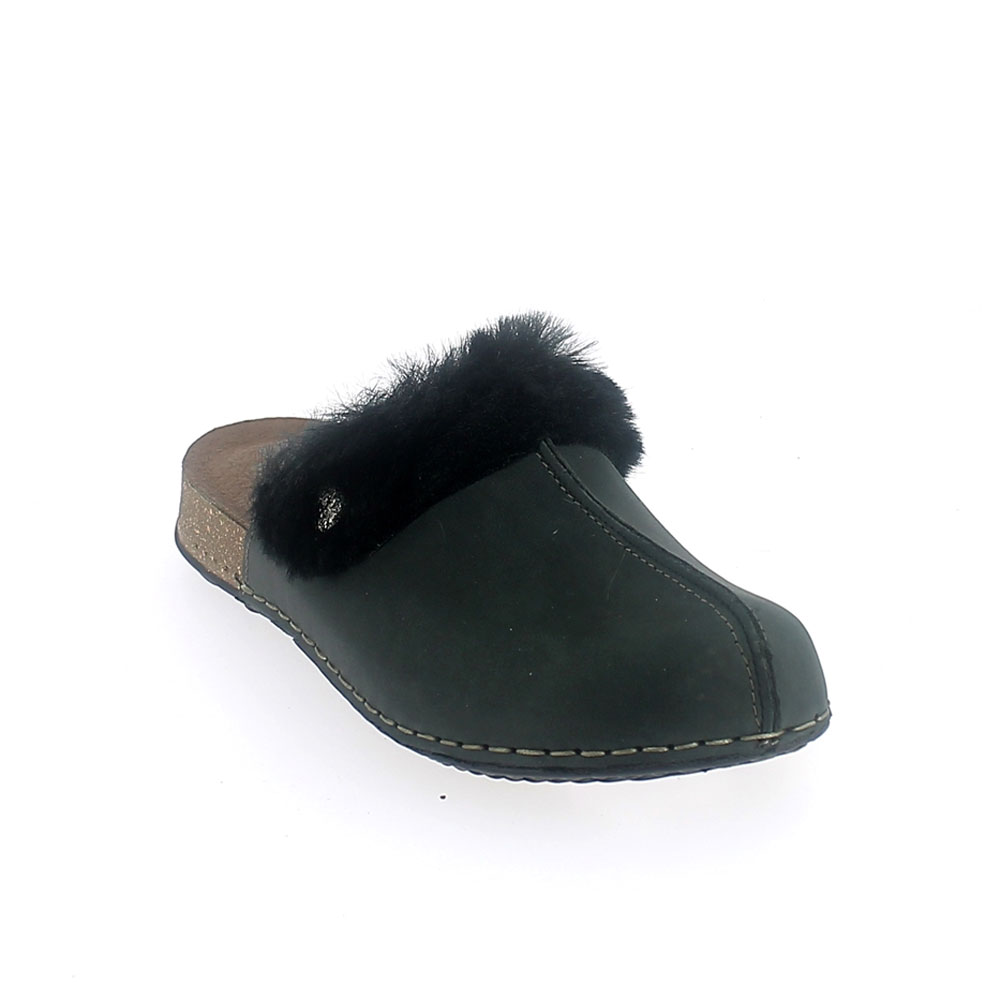 "Natural Line" Winter Slipper for women with a cork effect outsole "Natural Line" Winter Slipper for women with a cork effect outsole