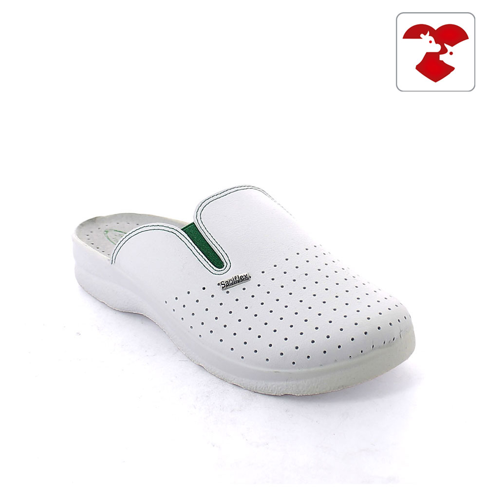 Leatherette and microfiber medical slipper for men - with padded insole 