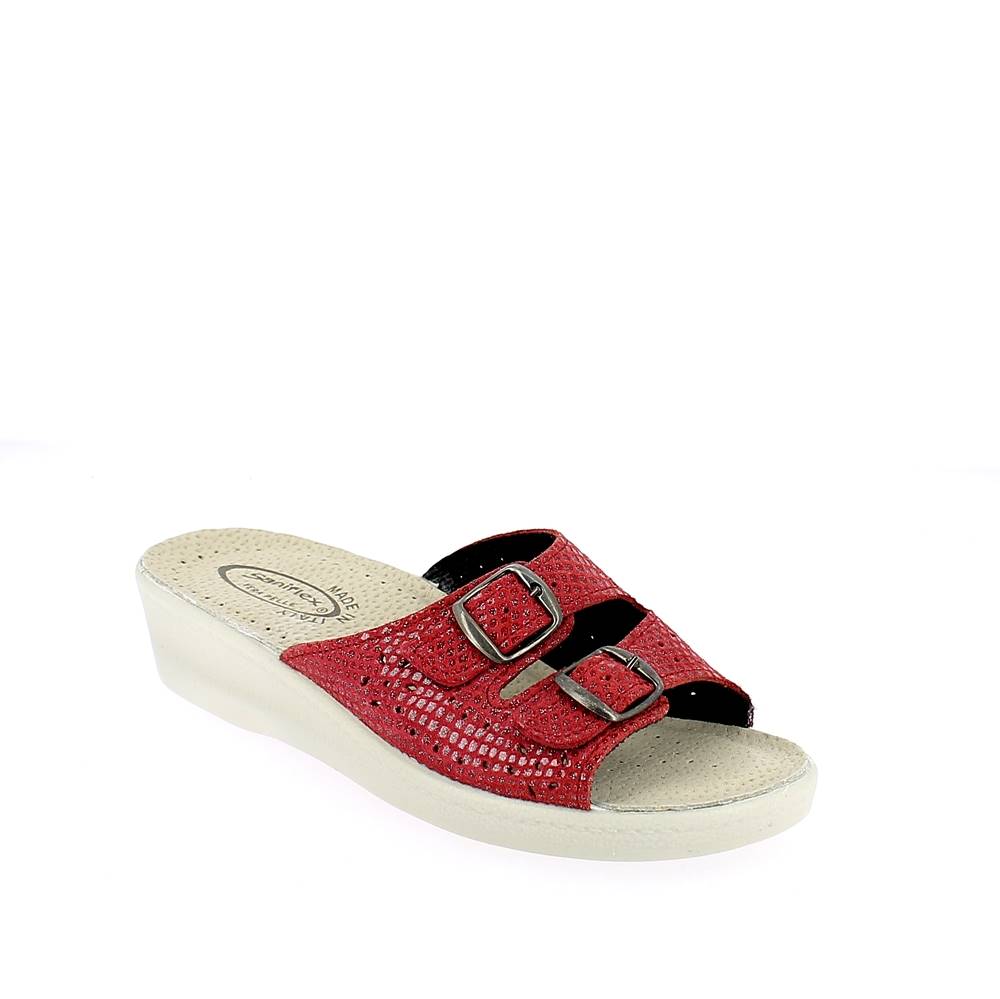 Art. 60321-10 Ciabatta donna estiva con velcro - suola forma classica