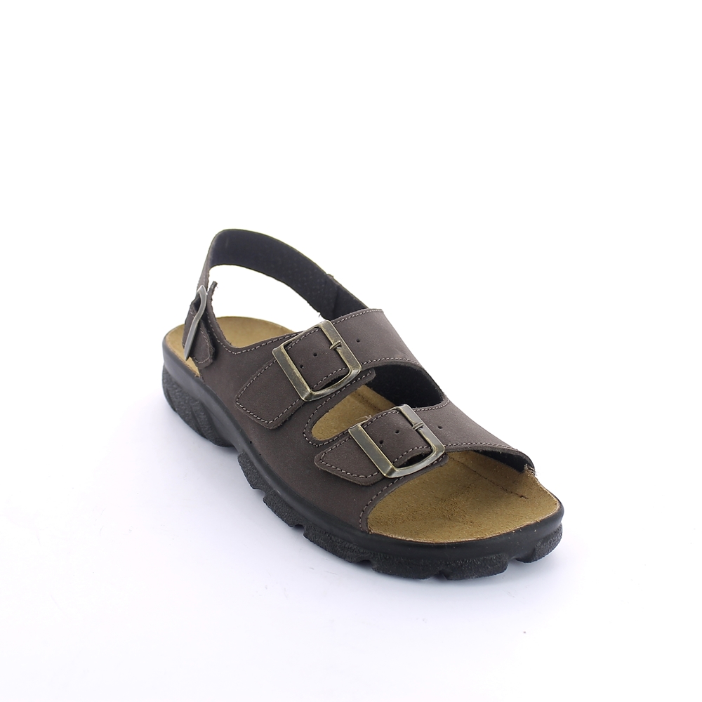 Art. 711 Summer sandal for men with buckles and leather upper. Leather insole.