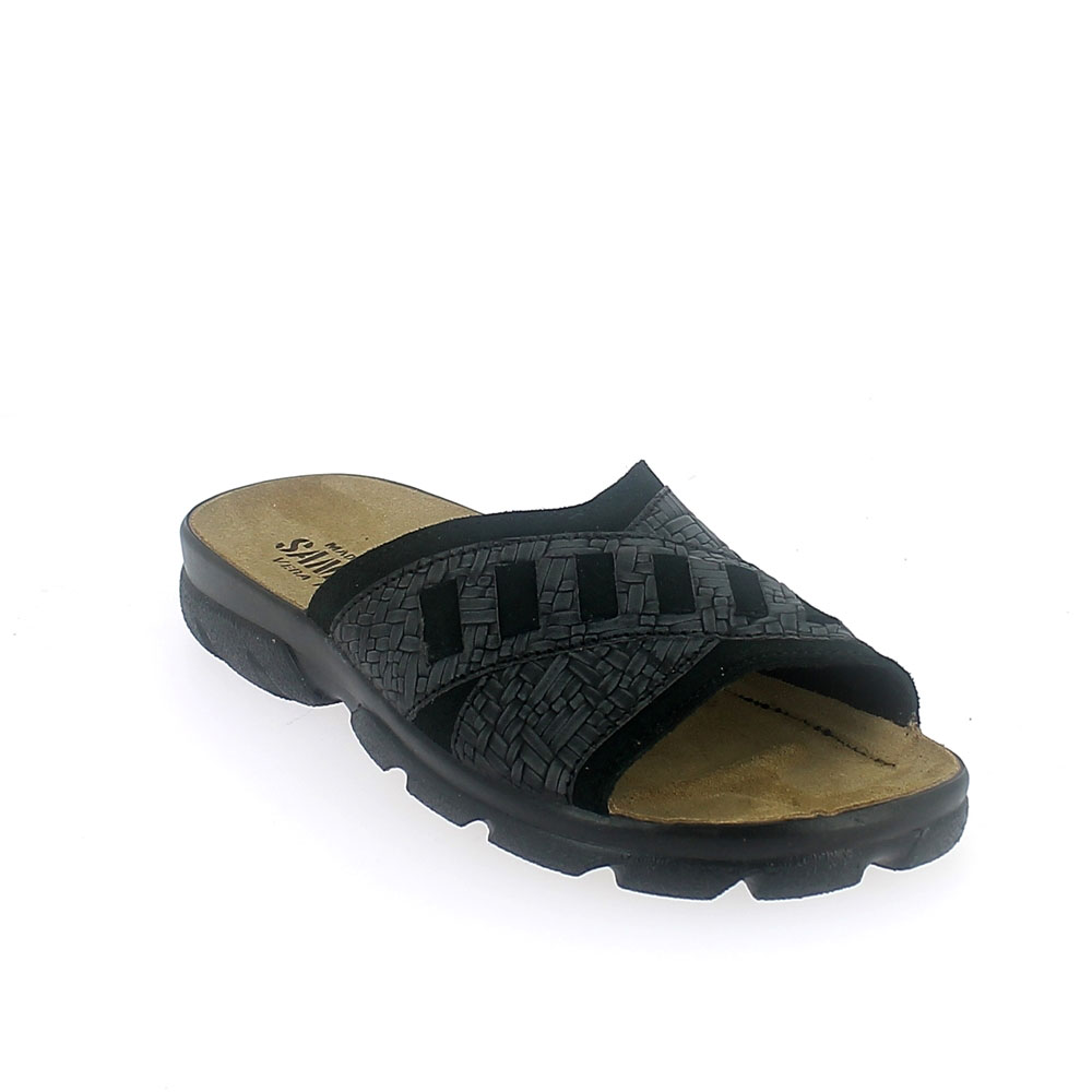 Leather summer slipper for man