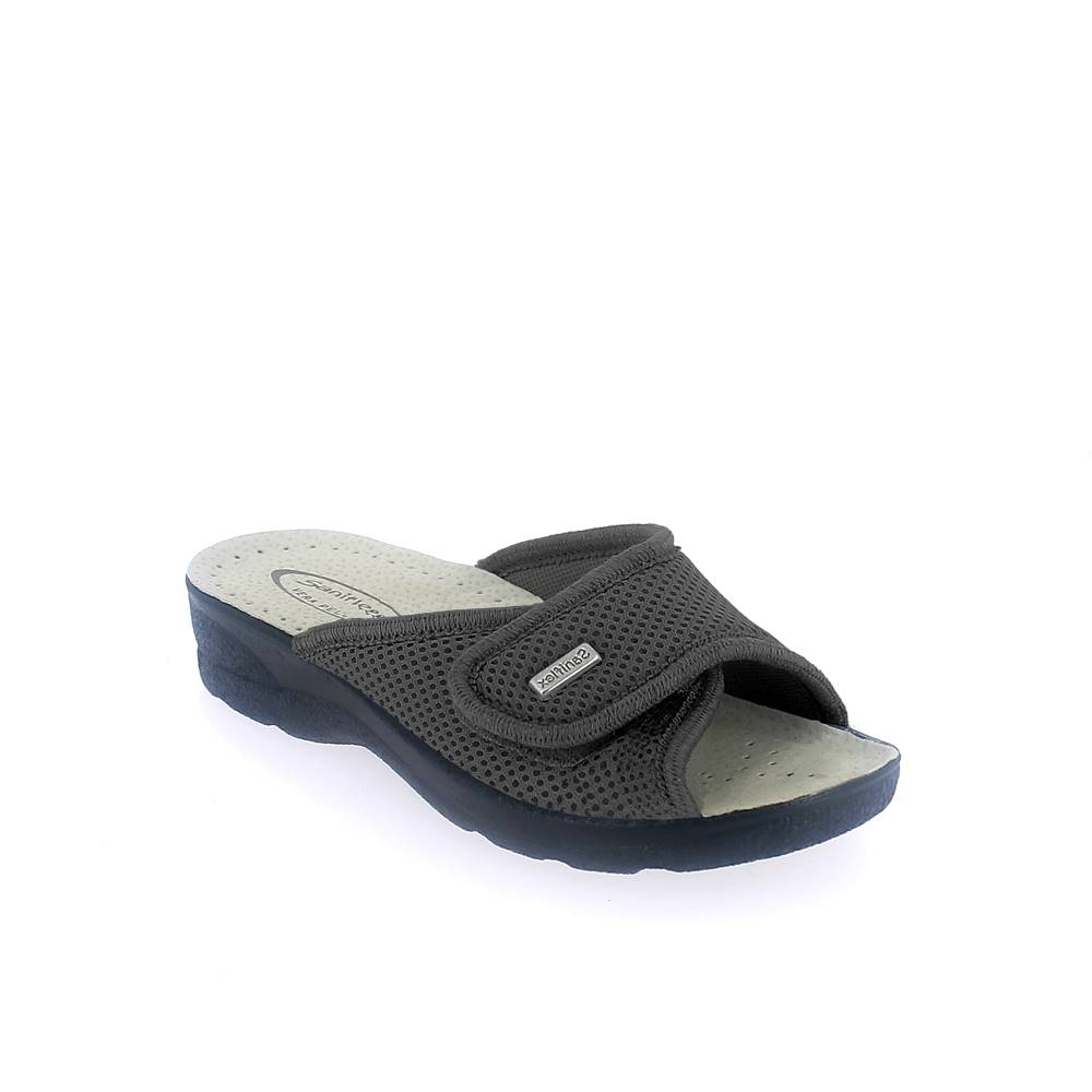 Art. 80818-10 Summer comfort  slipper for women with STRETCH upper with velcro fastener. Padded insole. Wide fit