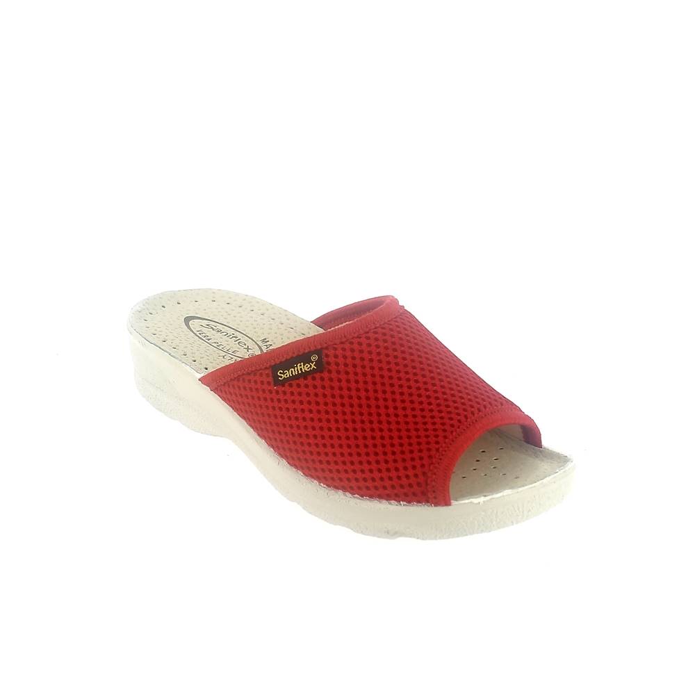 Art. 80918-10.  Ciabatta estivo donna. Tomaia rete ELASTICIZZATA. Sottopiede imbottito.  Calzata larga