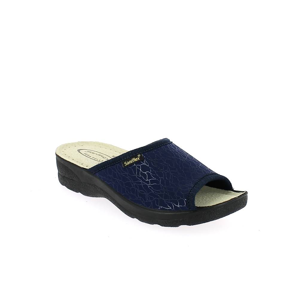 Art. 80919-10.  Ciabatta estivo donna. Tomaia ELASTICIZZATA. Sottopiede imbottito.  Calzata larga