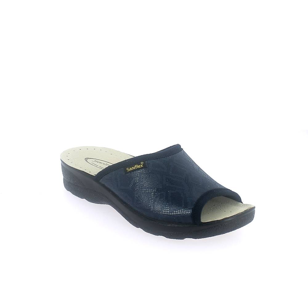 Art. 80928-10.  Ciabatta estivo donna. Tomaia ELASTICIZZATA. Sottopiede imbottito.  Calzata larga