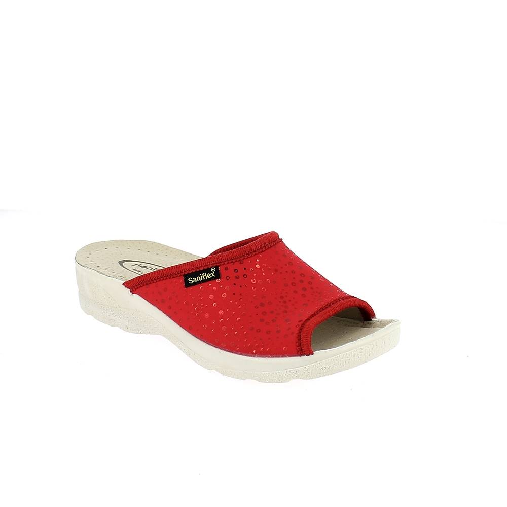 Art. 80954-10.  Ciabatta estivo donna. Tomaia ELASTICIZZATA. Sottopiede imbottito.  Calzata larga