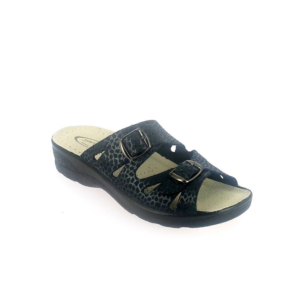 Art. 83334-10 Summer comfort  slipper for women. Upper with buckles. Padded insole. Wide fit