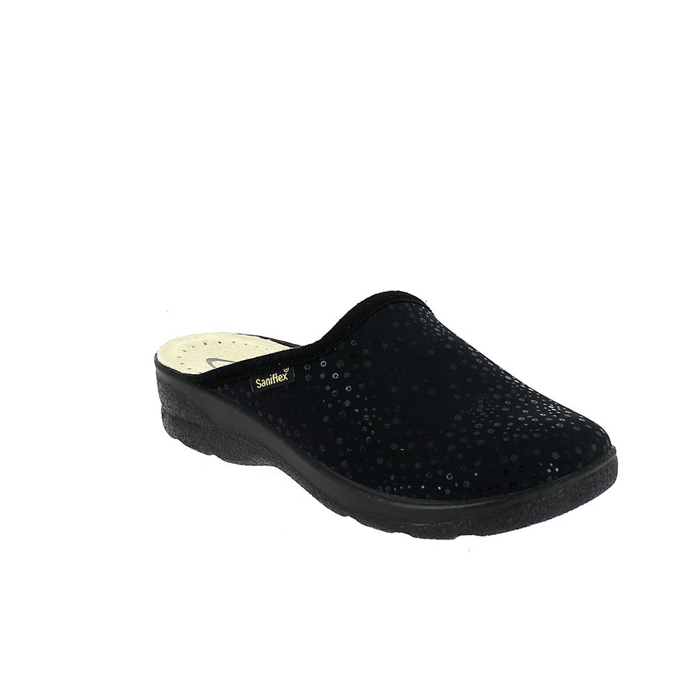 Art. 8354-10.  Ciabatta chiusa donna. Tomaia ELASTICIZZATA. Sottopiede imbottito.  Calzata larga