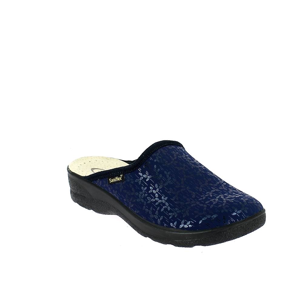 Art. 8355-10.  Ciabatta chiusa donna. Tomaia ELASTICIZZATA. Sottopiede imbottito.  Calzata larga