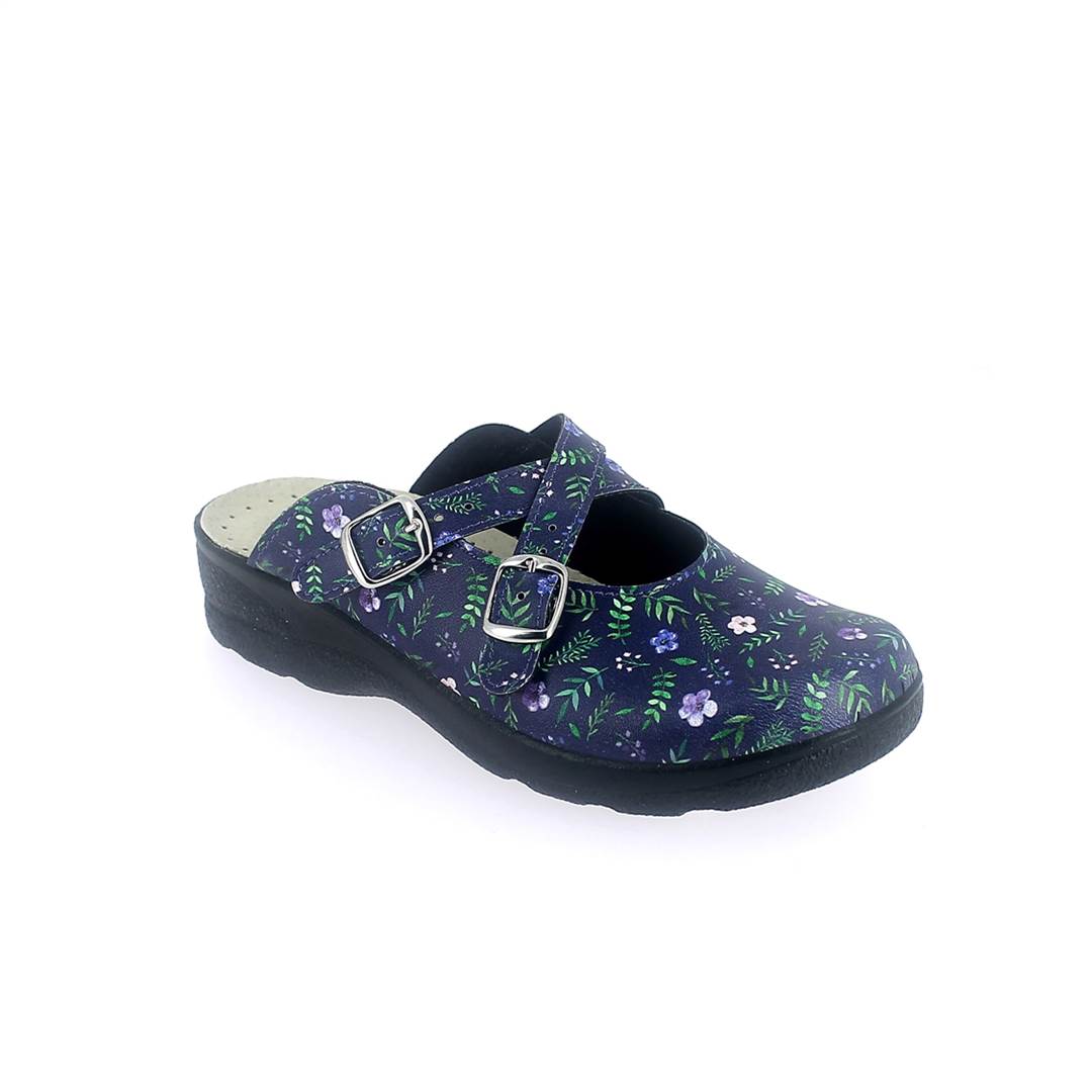 "Floral " line Slipper for women with closed toe upper and padded insole. Comfortable last