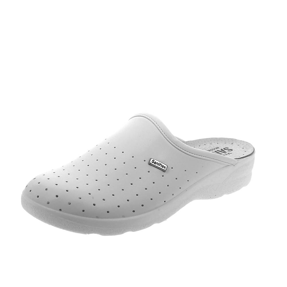 Closed toe medical slipper for man with stretch upper.